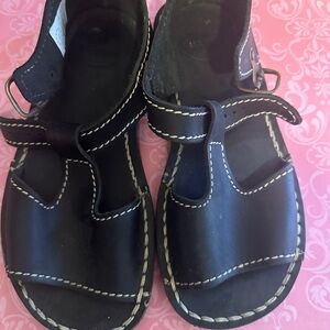 Duckfeet Samso Black Leather Sandals Size 39, used very little